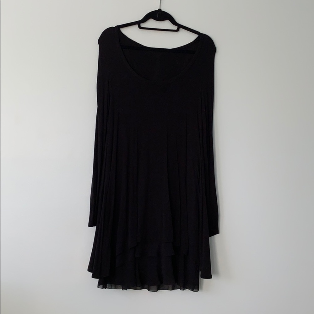 Kenzie long sleeve dress with layered skirt